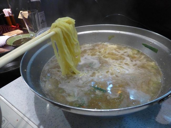 鍋でラーメン