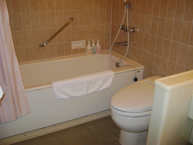 <br /><br />　　　バス、トイレ。この形は好きじゃないけど<br /><br /><br />　　　一泊だから仕方ない。