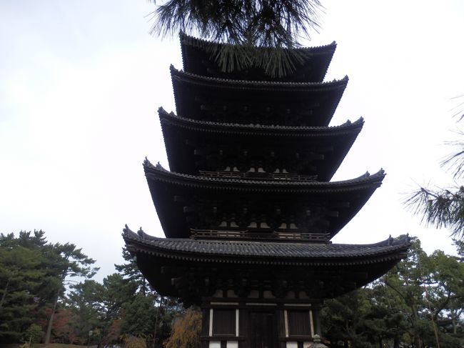 五重塔です。中はもちろん外も敷居がしていて近づくことができません。外から見るのみです。ただ、建物そのものは見事です。