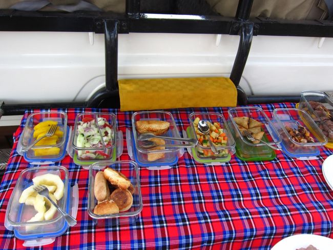 【Bushtops 2日目（6月28日）昼食】<br /><br /><br /><br /><br /><br />好きな物を好きなだけ。<br />もちろん優先権は私たちにありますが、レンジャー2人と計4人でシェアして食べます。