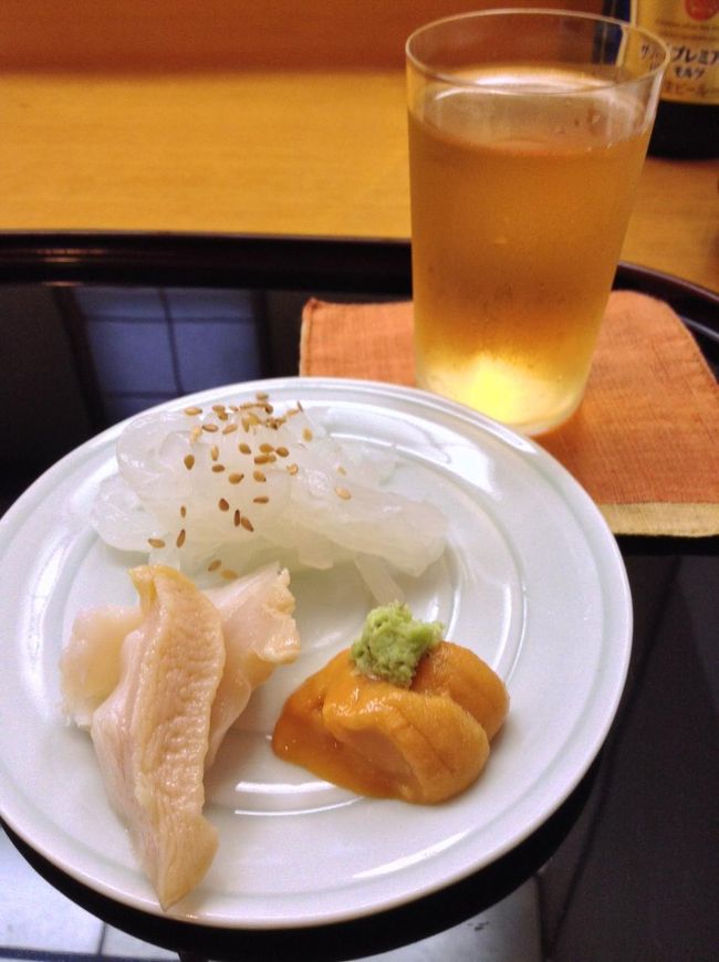 はじめは、ツマミから。<br />うふふ、マダ〜ムのランチは優雅に始まりますのよ〜〜〜