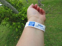 一度ホテルにシュノーケルの荷物を置きに戻り

シャワーを浴びてからオリオンビールフェスタに

繰り出しました。

こちらのお祭りは年齢確認されます。

でも、年齢が解るものを持ってませんでしたが

顔をみて「まぁ大丈夫ですね♪」と言って付けてくれました。