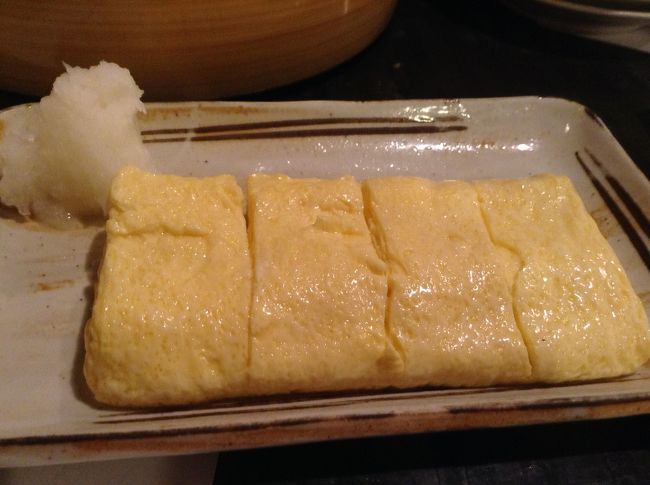 お隣のテーブルで注文されていて、めっちゃ美味しそうに見えたので、だし巻き卵もいってみた（笑）