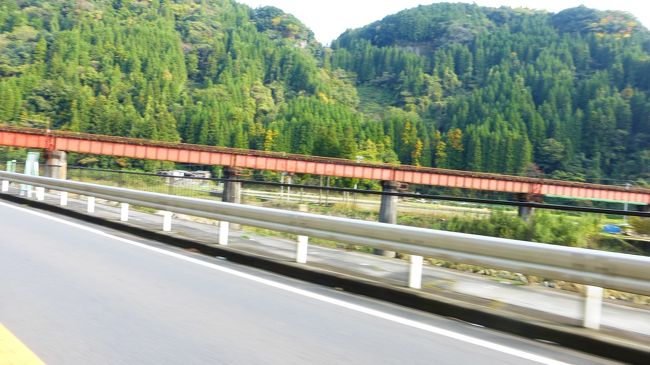 天ケ瀬温泉を後にして、国道２１０号線を日田に向かっています。