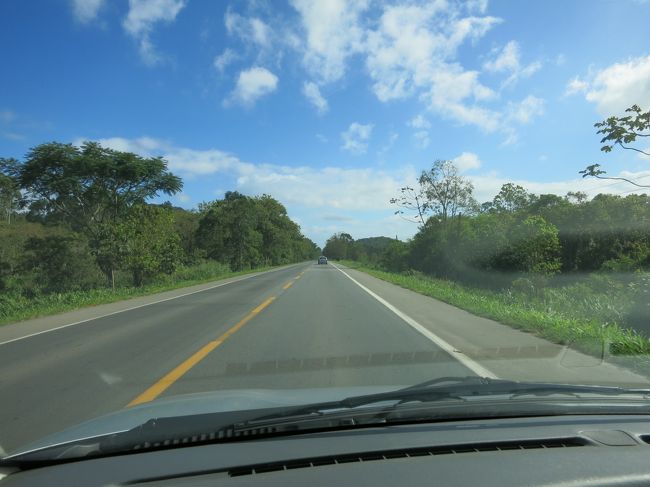 サンフランシスコ・ド・スルへ向かう道は、片側一車線の田舎道です。<br /><br />最初に島の先端の、一番遠い場所に向かいます。途中渋滞もあり、ジョインヴィレから２時間近く掛かりました。