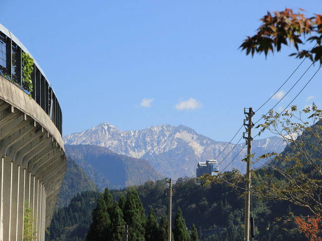 振り返ると、立山が綺麗に見えました。