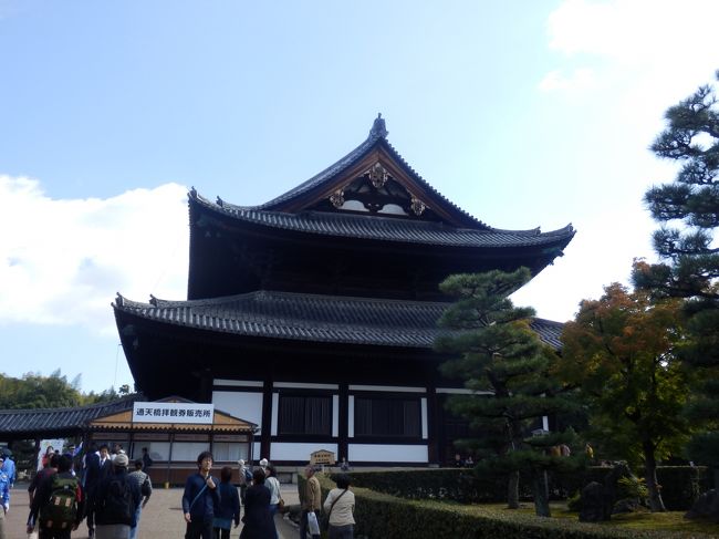 本堂（仏殿）です。ここには大涅槃図（ねはんず）が納められているそうです。公開されるのは3月14-16日のみだそうです。紅葉で有名な東福寺ですが春にもう一度行きたいです。