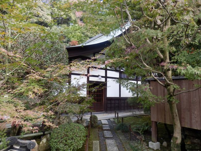 龍吟庵の建物です。書院の奥を進み、偃月橋（えんげつきょう）を渡ると見えます。<br />