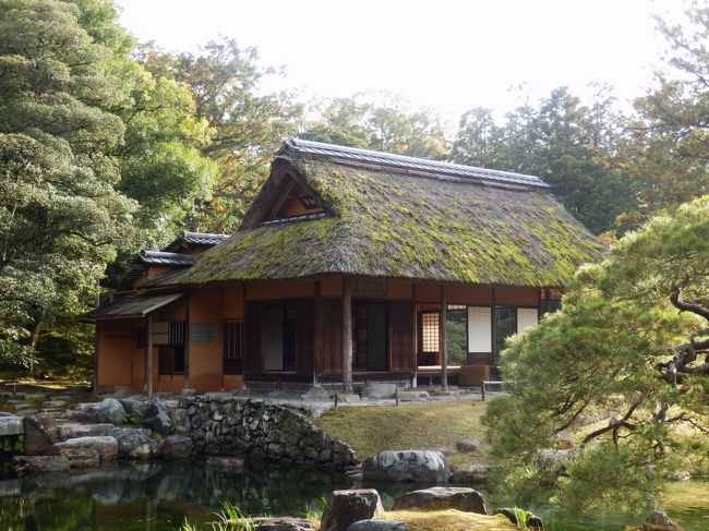 松琴亭です。桂離宮の茶室はそれぞれ季節を表していますが、この松琴亭は「冬」です。この建物は桂離宮の中でも最も格式が高いそうです。