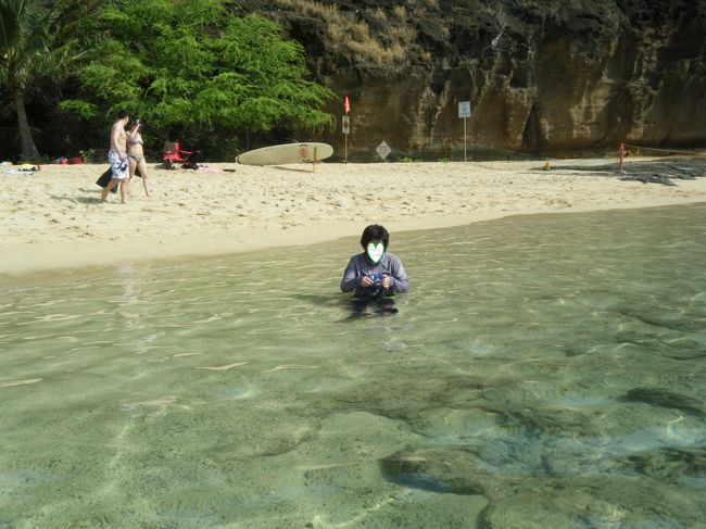 さぁ〜今からシュノーケルするぞ〜！<br />と顔を海に付けたら、塩辛い〜(>.<)