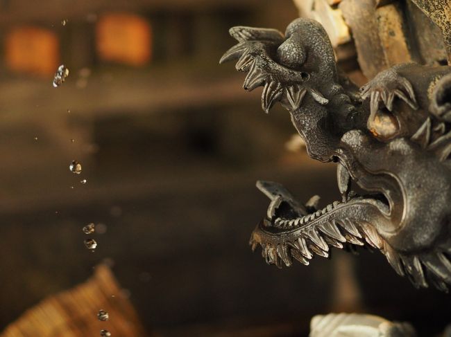 喉が渇いた龍　　んん〜　届きそう届かないね〜