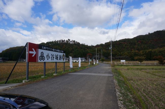 敦賀市を通り、国道３６５号線で下呂へ。<br />途中小谷城跡を発見。<br />