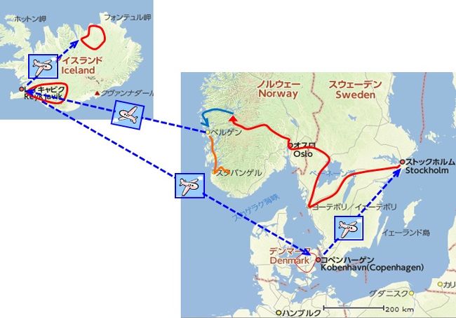 今回の旅ルートです。＜再掲＞