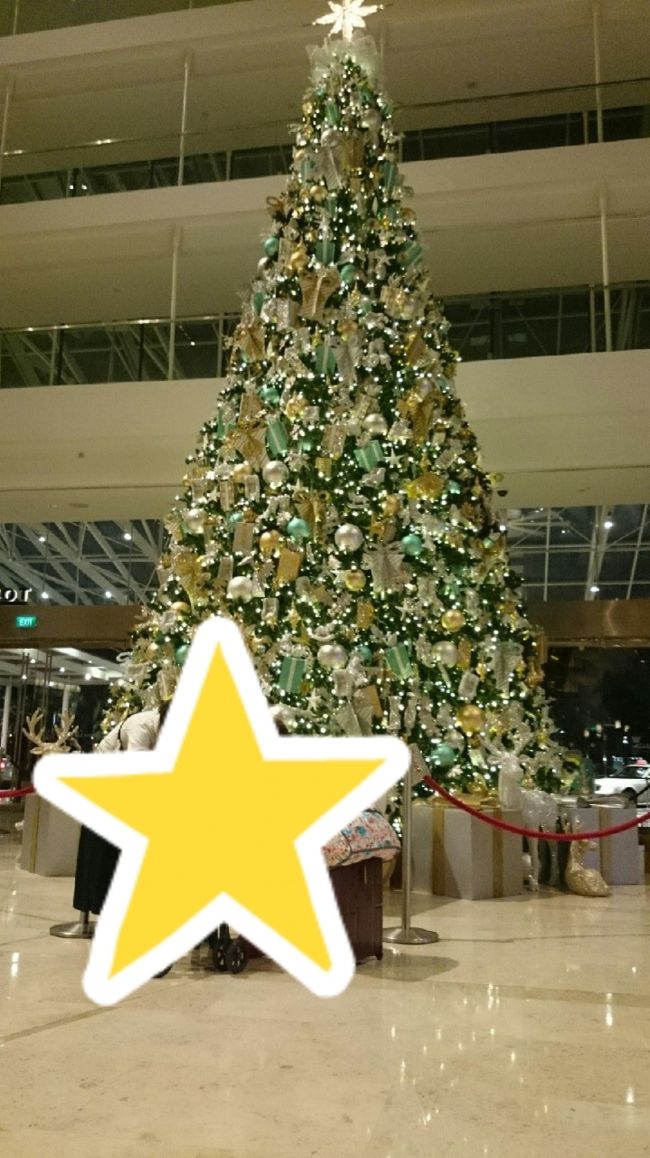 マリーナベイサンズ1階にあったクリスマスツリー