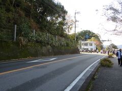 バスに乗り込み、１３番の大日寺の駐車場に到着です。

大日寺前の道路は、片側を工事していて、大型バスだと、コーンをのけてもらわないと通れないくらいの道でした。
でも、車の通りは多いので、山門からではなく、安全な裏の方からお寺へ。