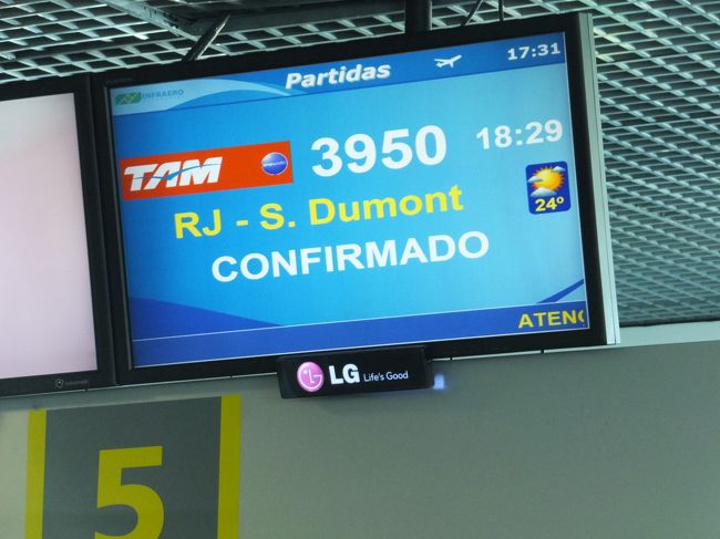 TAM航空：JJ3950便で、リオデジャネイロ・サントスドゥモン空港へ