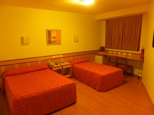 Scorial Rio Hotel　チェックイン<br />シャワーしたら、撃沈・・・<br /><br />Scorial Rio Hotel泊（1泊400レアル）<br />（ちょっと高いよなぁ・・・）