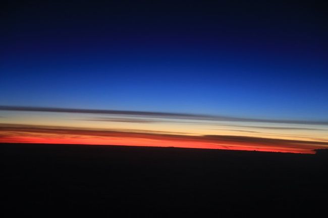 機内からの美しい眺め