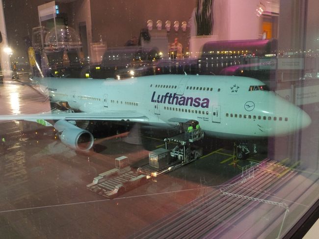 C14/15にあるビジネスラウンジより<br />搭乗予定のリオデジャネイロ行きLH500便<br />この機体はB747-400です。