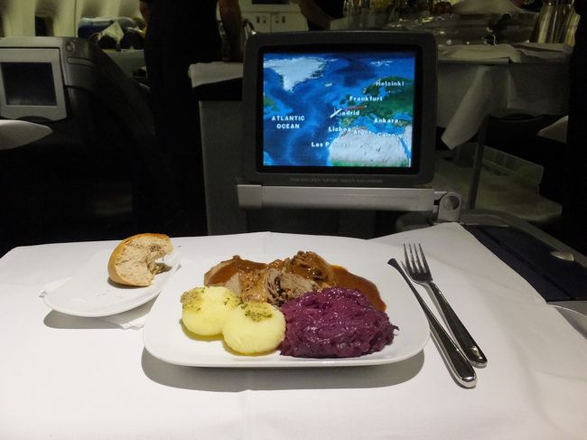 メインはドイツの伝統料理、ガチョウをいただいた。