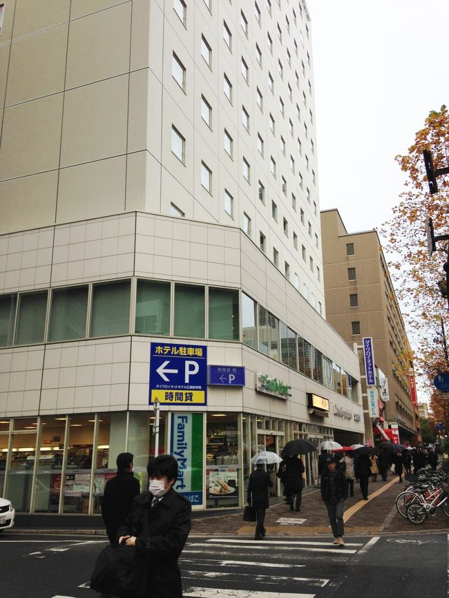 中電前で下車。予約していたロイネットホテルに行く。