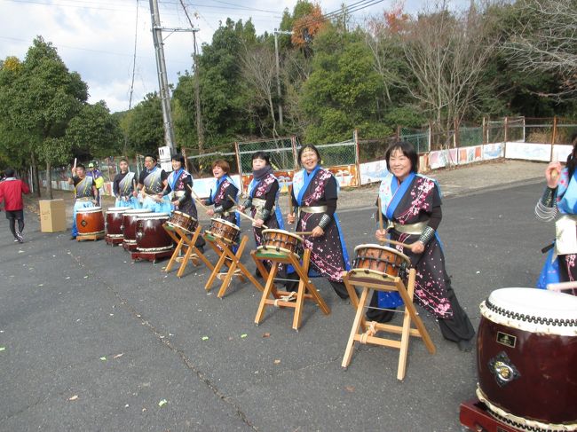天理高校グラウンド敷地内では<br />和太鼓応援イベントがありました。