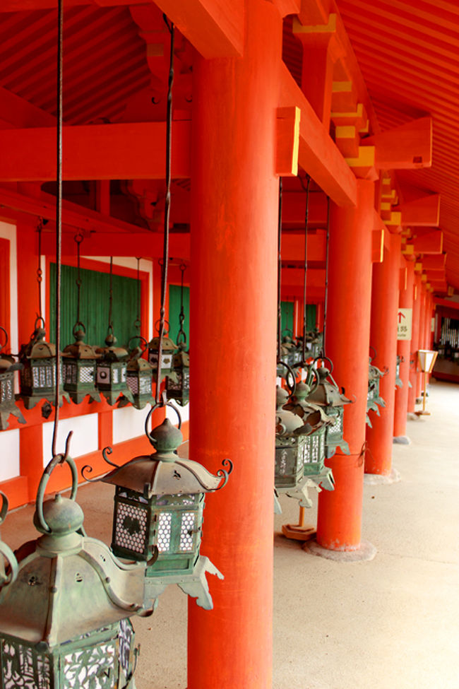 ささっ。<br />春日大社といえば、こんな感じの写真。<br /><br />けど、何かイマイチ。<br />((((;´･ω･`)))<br /><br />もっとこう…アーティステックに<br />撮れないものなのかなぁ〜と<br />自分にボディブローしてみた。