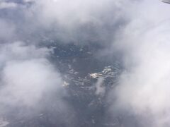 徳島県上空です。雪が積もっています。