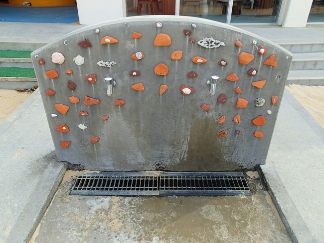 足の洗い場も可愛い