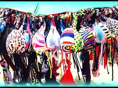 【The beach in Brazil】

ビーチでは、こんな大雑把...というか、大胆に水着が売られている....