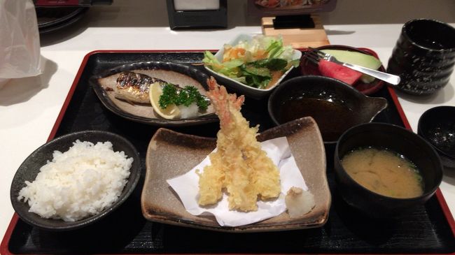 やはり、日本食が一番？やや、お米のもっちり感がなかったですが、てんぷらなど、その他は十分な味でした。