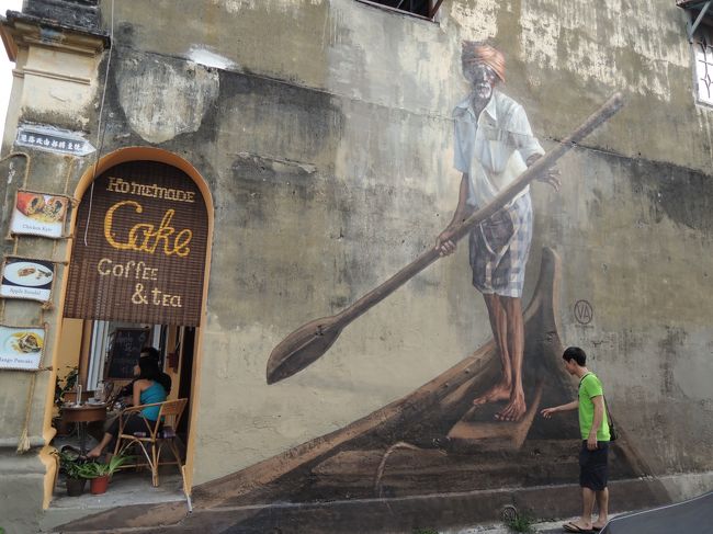 壁画②<br />船頭さん<br /><br />色がきれいに出ていて、すてきでした。