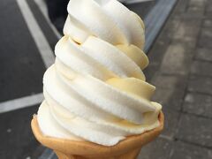 山川SA下りでソフトクリーム休憩。

ここで運転交代しようと思ったけど任せてしまう。