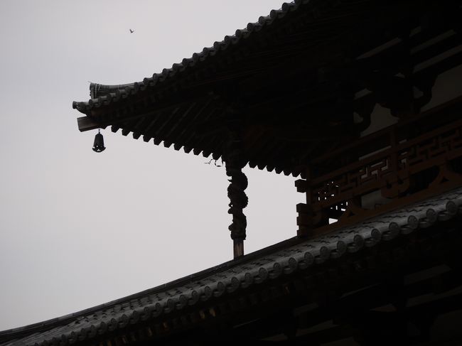 屋根を☆<br /><br />あれ、あの二段目の屋根に続く柱、なんかついてる？？