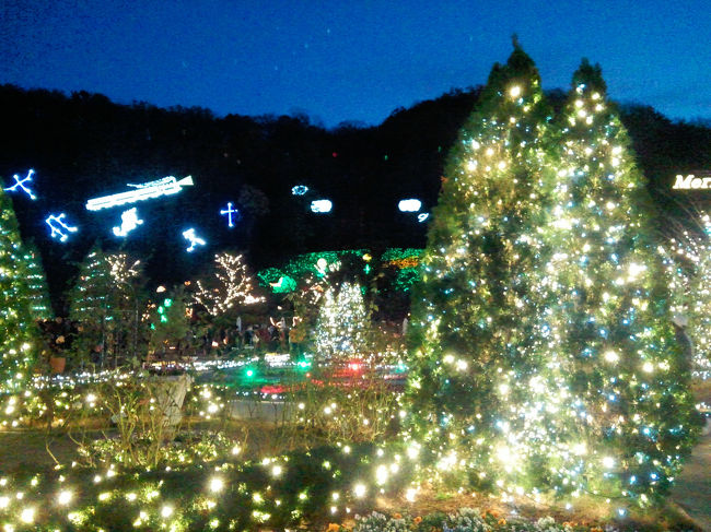 すごく幻想的なイルミネーション☆<br />どこを撮っても絵になります。<br /><br />ちなみに私たちは3時過ぎから6時過ぎくらいまでパークにいました。<br />行き帰りの混雑を考えると、3時には駐車場に着くこと・散策しながら暗くなるのを待ち(←ここが辛いけど！)・6時過ぎくらいまでの滞在という時間配分がおすすめです！<br /><br />私たちは6時過ぎに出ましたが、パークに向かう車・駐車場を探す車でごった返していました(^^;<br /><br />そしてとにかく防寒です！