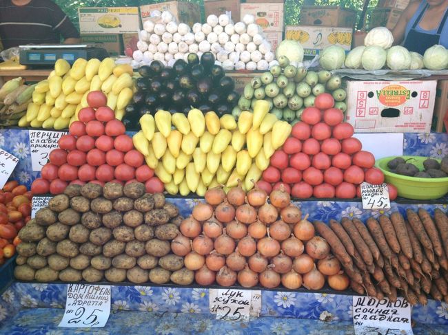 市場での野菜の見せ方は国（というのか土地というのか）によって違って本当楽しい。