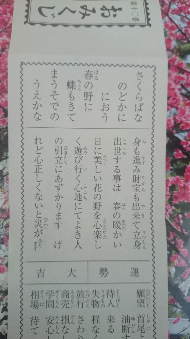 最近は、御朱印ばかりで滅多におみくじは引かないのですが、年始めと言うことで特別に引いてみました。<br />なっなっなんと《大吉》です。<br />大黒さん、有り難う♪<br />今年は、よい年になりそうです。最後まで、見てくださった○○様、有り難うございました。お互いによい年になりますように(’-’*)♪