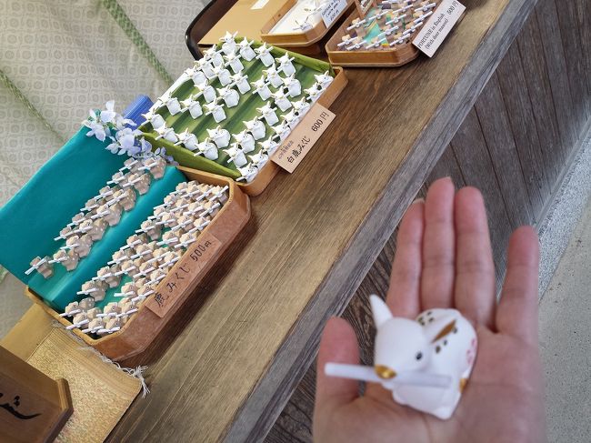 鹿みくじは以前買って家にあるので、<br />今回は新しい白鹿みくじを選びました。<br />占い結果は…