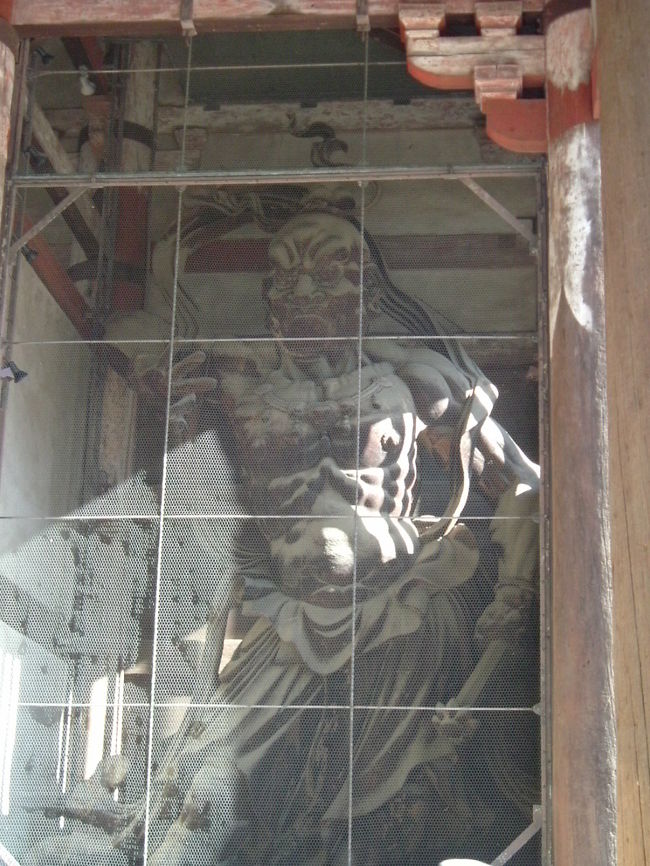 南大門　金剛力士像<br /><br />鎌倉時代の名匠、運慶・快慶が72日ずつかけて作り上げたといわれている。この奈良に運慶・快慶の作品が残されていることは、奈良にとって幸運だと思う。