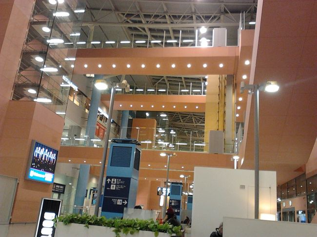 着陸は少し遅れただけでしたが、その後延々と15分も地上走行。<br />飛行機でこんなに長時間、地上走行したのは初めて。<br /><br />予約していた神戸行きベイシャトルに乗り遅れました。<br />空港Wi-Fiに繋いで時間つぶし。