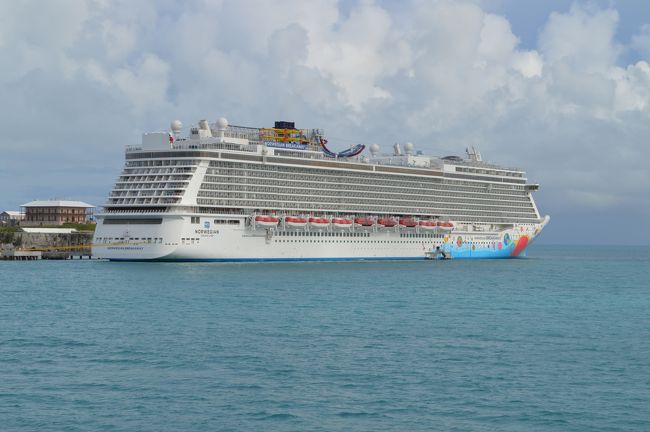 なかなか見ることが出来なかった、船の全容がやっと眺められました。<br />さすがに大きい。