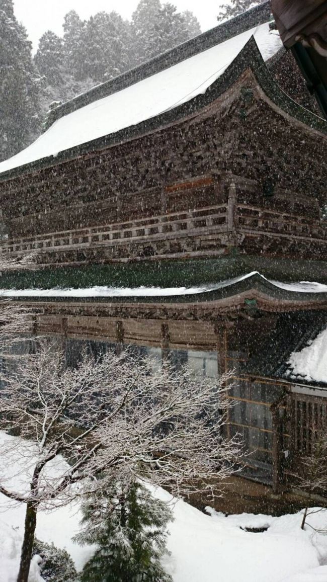 雪の中の永平寺も素敵でした。