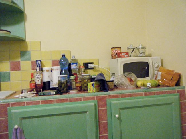 あとで書くように，近くのスーパーで生活に必要なものを買い込む．しょうゆなどは日本から持って行った