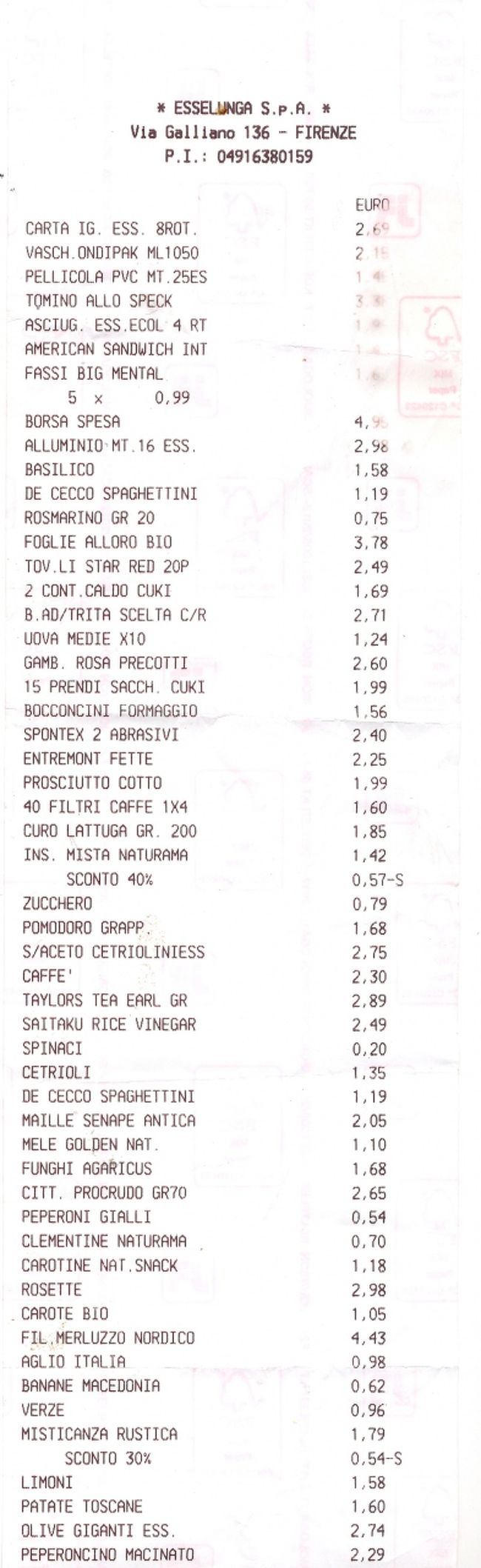 ビール330ml　モレッティ4本で3.04ユーロなど安い