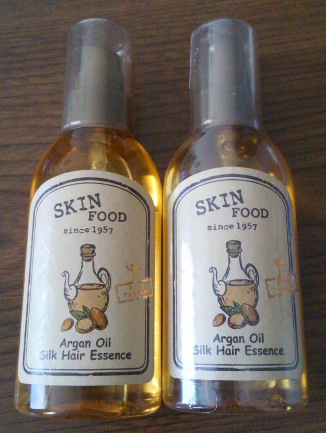 skin foodのヘアオイル。<br />東和免税店で購入しました。<br />１つ9＄で日本円で1045円。<br /><br />濡れた髪につけてもいいし、乾いた髪につけると<br />パサパサ感がなくなってしっとりします。<br /><br />空港の免税店でも追加で購入したら、942円でした。