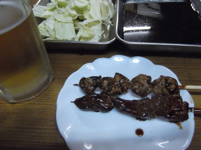 同じような串物ですが、ピリ辛串です。<br /><br />のんき屋はよく話題に上るお店です。でも私的には一度行ったらいいかな…<br /><br />生ビール3杯飲んで、締めて1,920円也。