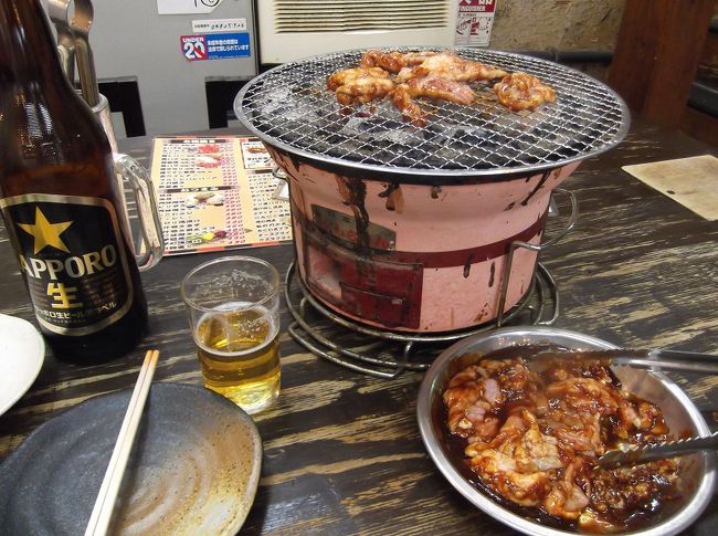 名物のみそとんちゃんを焼きました。