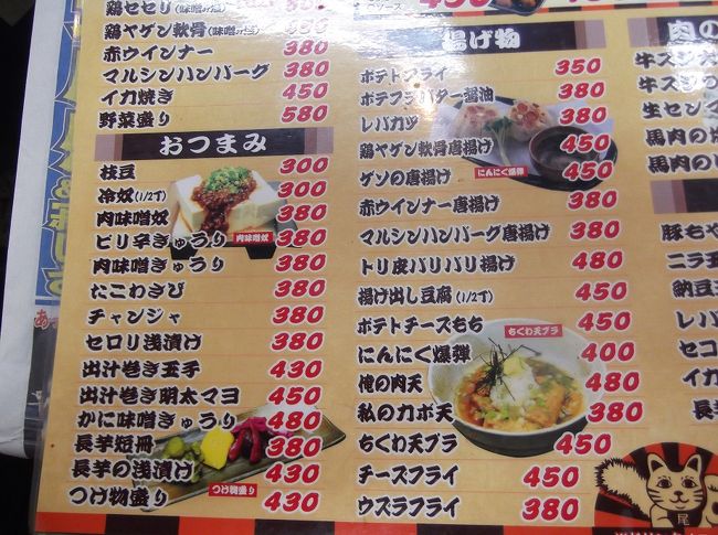 ちょっとしたツマミから揚げ物もあります。