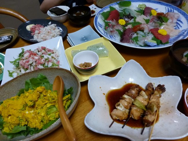 妹が用意してくれた和な夕食。