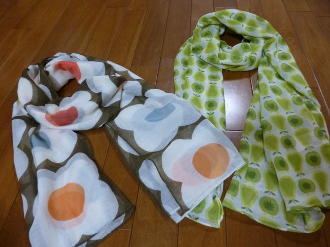 orla kiely×ユニクロのストール。<br /><br />手ごろな値段で、お土産にも重宝しました。